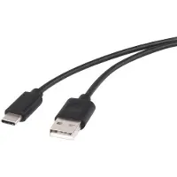 Renkforce USB-kabel, USB 2.0, USB-A stekker, USB-C stekker, 1,50 meter, zwart, vergulde connectoren, modelnummer RF-4288950