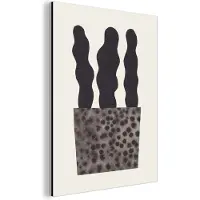 MuchoWow Wanddecoratie Metaal - Aluminium Schilderij Industrieel - Vaas - Planten - Bloemen - Pastel - 120x160 cm - Dibond - Foto op aluminium - Industriële muurdecoratie - Voor de woonkamer/slaapkamer
