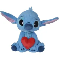 Disney Knuffel Lilo & Stitch Stitch Met Hart Blauw 11 X 13 X 25 Cm
