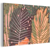 MuchoWow Wanddecoratie Metaal - Aluminium Schilderij Industrieel - Vintage - Herfst - Kunst - Bos - Natuur - 90x60 cm - Dibond - Foto op aluminium - Industriële muurdecoratie - Voor de woonkamer/slaapkamer