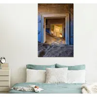 MuchoWow Wanddecoratie Metaal - Aluminium Schilderij Industrieel - Architectuur - Zand - Woestijn - Deur - 100x150 cm - Dibond - Foto op aluminium - Industriële muurdecoratie - Voor de woonkamer/slaapkamer