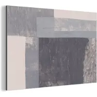 MuchoWow Wanddecoratie Metaal - Aluminium Schilderij Industrieel - Vormen - Abstract - Verf - Geometrie - 90x60 cm - Dibond - Foto op aluminium - Industriële muurdecoratie - Voor de woonkamer/slaapkamer