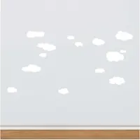 RoomMates White Clouds Decorative Vinile Groen