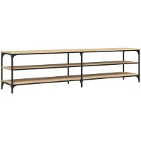 vidaXL Tv-meubel 200x30x50 cm bewerkt hout metaal sonoma eikenkleurig