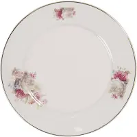 Clayre & Eef Servies Ontbijtbord Ø 21*2 cm Meerkleurig Porselein
