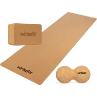 VirtuFit Premium Kurk Yoga Kit - 3-Delig - Ecologisch