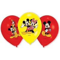 Amscan - 6 Latex Ballonnen Mickey Mouse 27,5 cm