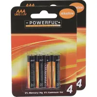 Powerful Batterijen - AAA type - 8x stuks - Alkaline - Long life