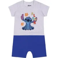 Disney STITCH - Babyromper, grijsblauw, katoen / 80