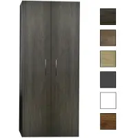 Sanicare kolomkast met reling greep 67x160x32cm grey-wood