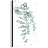 MuchoWow Wanddecoratie Metaal - Aluminium Schilderij Industrieel - Planten - Groen - Natuur - Wit - Bladeren - 120x160 cm - Dibond - Foto op aluminium - Industriële muurdecoratie - Voor de woonkamer/slaapkamer