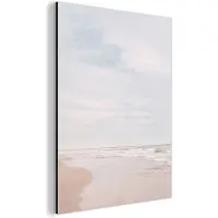 MuchoWow Wanddecoratie Metaal - Aluminium Schilderij Industrieel - Zee - Strand - Golven - Natuur - Zomer - 30x40 cm - Dibond - Foto op aluminium - Industriële muurdecoratie - Voor de woonkamer/slaapkamer