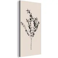 MuchoWow Wanddecoratie Metaal - Aluminium Schilderij Industrieel - Planten - Groen - Natuur - 20x40 cm - Dibond - Foto op aluminium - Industriële muurdecoratie - Voor de woonkamer/slaapkamer
