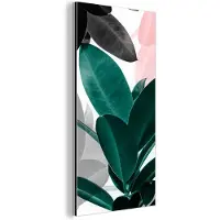 MuchoWow Wanddecoratie Metaal - Aluminium Schilderij Industrieel - Planten - Groen - Natuur - Bladeren - 20x40 cm - Dibond - Foto op aluminium - Industriële muurdecoratie - Voor de woonkamer/slaapkamer