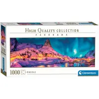 Clementoni 39747 Collectie Panorama Kleurrijke nacht over de Lofoten-eilanden 1000 stukjes, legpuzzel voor volwassenen, veelkleurig