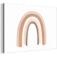 MuchoWow Wanddecoratie Metaal - Aluminium Schilderij Industrieel - Abstract - Kunst - Regenboog - Patroon - 90x60 cm - Dibond - Foto op aluminium - Industriële muurdecoratie - Voor de woonkamer/slaapkamer