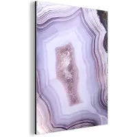 MuchoWow Wanddecoratie Metaal - Aluminium Schilderij Industrieel - Abstract - Geode - Roze - Edelsteen - 90x120 cm - Dibond - Foto op aluminium - Industriële muurdecoratie - Voor de woonkamer/slaapkamer