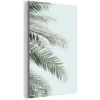 MuchoWow Wanddecoratie Metaal - Aluminium Schilderij Industrieel - Plant - Groen - Natuur - Blauw - 40x60 cm - Dibond - Foto op aluminium - Industriële muurdecoratie - Voor de woonkamer/slaapkamer