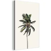MuchoWow Wanddecoratie Metaal - Aluminium Schilderij Industrieel - Palmboom - Groen - Natuur - Bladeren - 60x90 cm - Dibond - Foto op aluminium - Industriële muurdecoratie - Voor de woonkamer/slaapkamer