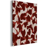 MuchoWow Wanddecoratie Metaal - Aluminium Schilderij Industrieel - Abstract - Bruin - Kleuren - Pastel - 120x160 cm - Dibond - Foto op aluminium - Industriële muurdecoratie - Voor de woonkamer/slaapkamer