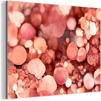 MuchoWow Wanddecoratie Metaal - Aluminium Schilderij Industrieel - Abstract - Glitter - Roze - Luxe - 120x90 cm - Dibond - Foto op aluminium - Industriële muurdecoratie - Voor de woonkamer/slaapkamer