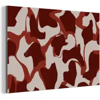MuchoWow Wanddecoratie Metaal - Aluminium Schilderij Industrieel - Abstract - Bruin - Kleuren - Pastel - 180x120 cm - Dibond - Foto op aluminium - Industriële muurdecoratie - Voor de woonkamer/slaapkamer