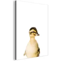 MuchoWow Wanddecoratie Metaal - Aluminium Schilderij Industrieel - Eend - Geel - Dieren - Natuur - 90x120 cm - Dibond - Foto op aluminium - Industriële muurdecoratie - Voor de woonkamer/slaapkamer