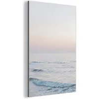 MuchoWow Wanddecoratie Metaal - Aluminium Schilderij Industrieel - Zee - Golven - Water - Natuur - 120x180 cm - Dibond - Foto op aluminium - Industriële muurdecoratie - Voor de woonkamer/slaapkamer