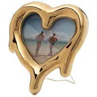 Seletti Melted heart fotolijst/spiegel goud - 10059
