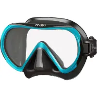 Tusa INO Duikmasker voor Volwassenen – Compact snorkelmasker met single lens en/compiler hypoallergene siliconen skirt, comfortabel en eenvoudig in gebruik – Zwart/Oranje – M1011QB OG