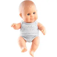 Paola Reina Puppegie Blank Jongen Gekleed (Met Ondergoed) 22Cm