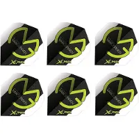 Xqmax XQ Max Michael van Gerwen Flights polymeer Standaard A - 100 micron - Groen / Wit / Zwart 6 stuks