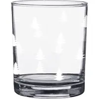 Clayre & Eef Waterglas 230 ml Glas Kerstbomen Drinkbeker Transparant Drinkbeker