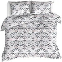 MOODIT Dekbedovertrek Odil Mia Stone Grey-260 x 200 / 220 cm | Extra Breed