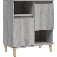 vidaXL Dressoir 60x35x70 cm bewerkt hout grijs sonoma eikenkleurig