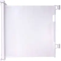 24hShop Uitschuifbaar Hekje - 11 x 160 x 86 CM - Bediening met 1 Knop - Flexibel - Wit