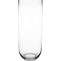 Atmosphera bloemenvaas Rennes - Cilinder model - transparant - bubbel glas - H50xD20 cm