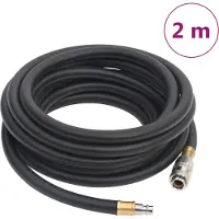 vidaXL Luchtslang hybride 0,6'' 2 m rubber en pvc zwart