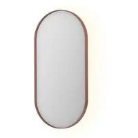 Ben Vita ovale spiegel met LED verlichting en anti-condens 40x80 cm Geborsteld Koper