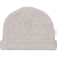 Noppies baby rib gebreide newborn muts Nevel taupe melange Bruin Jongens/Meisjes Katoen - maat 56-62