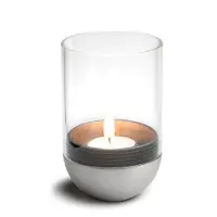 Höfats Windlicht Gravity Candle M90 Zilver Transparant