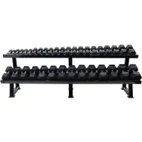 Muscle Power Dumbbellrek Heavy 2-laags - Zwart