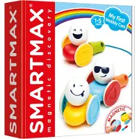 Smart Max My First Wobbly Cars - Magnetische Auto's en Trein - Bouwset met Trekkoord - Educatief Speelgoed voor Peuters - Vanaf 1 Jaar