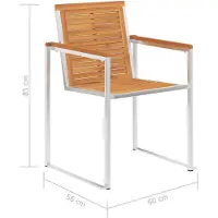 vidaXL Tuinstoelen 4 st met kussens massief acaciahout