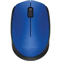 Logitech Logicool M171 - Muis - rechts- en linkshandig - optisch - 3 knoppen - draadloos - 2.4 GHz - USB draadloze ontvanger - blauw/zwart