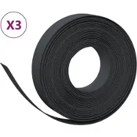 vidaXL Tuinranden 3 st 10 m 10 cm polyetheen zwart