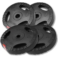 Gorilla Sports Voordeelbundel 30 kg (2 x 10 kg en 2 x 5 kg) Halterschijven Gripper Kunststof - 30/31 mm