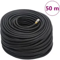 vidaXL Luchtslang hybride 0,6'' 50 m rubber en PVC zwart