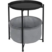 ML-Design Bijzettafel Anne | metaal zwart 45.5x42x52 cm bijzettafels | NADUVI
