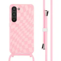 IMoshion Siliconen design hoesje met koord voor de Samsung Galaxy S23 - Retro Pink